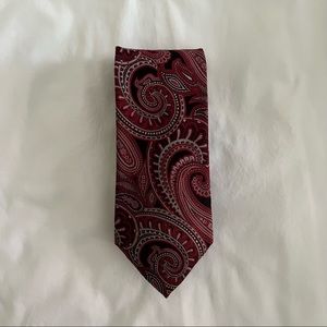 All Silk Red Paisley Tie